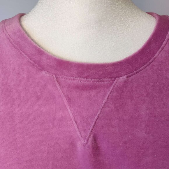 d&co pink, lilac long sleeved, crew neck velour tunic size M - Picture 4 of 10